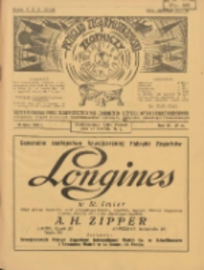 Przegląd Zegarmistrzowski i Złotniczy : gazeta handlowa rynku zegarmistrzowskiego, złotniczego, biżuterii, optyki i branż pokrewnych 1930.07.15 R.6 Nr14