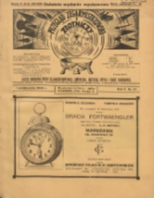 Przegląd Zegarmistrzowski i Złotniczy : gazeta handlowa rynku zegarmistrzowskiego, złotniczego, biżuterii, optyki i branż pokrewnych 1929.10.01 R.5 Nr22