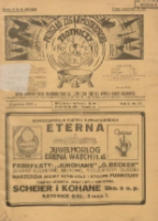 Przegląd Zegarmistrzowski i Złotniczy : gazeta handlowa rynku zegarmistrzowskiego, złotniczego, biżuterii, optyki i branż pokrewnych 1929.12.15 R.5 Nr27
