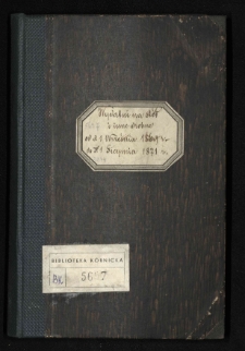 Pałac Działyńskich. Wydatki na st&oacute;ł i inne drobne od d.1 września 1869 r. do d. 1 sierpnia 1871 r.