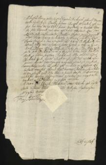 Akta prawno-majątkowe Mikołaja Gniewosza chorążego lubelskiego, starosty radomskiego dotyczące maj. Policzna w pow. radomskim (1525-1644)