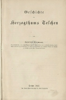 Geschichte des Herzogthums Teschen