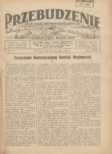 Przebudzenie: organ Związku Robotników Rolnych i Leśnych ZZP. 1937.01.14 R.18 Nr3