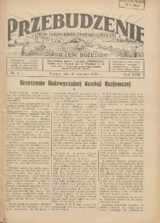 Przebudzenie: organ Związku Robotników Rolnych i Leśnych ZZP. 1937.01.21 R.18 Nr4