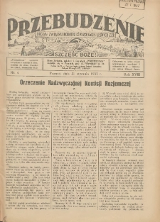 Przebudzenie: organ Związku Robotników Rolnych i Leśnych ZZP. 1937.01.21 R.18 Nr4