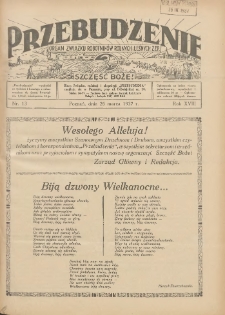 Przebudzenie: organ Związku Robotników Rolnych i Leśnych ZZP. 1937.03.25 R.18 Nr13
