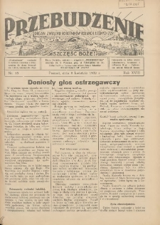 Przebudzenie: organ Związku Robotników Rolnych i Leśnych ZZP. 1937.04.08 R.18 Nr15