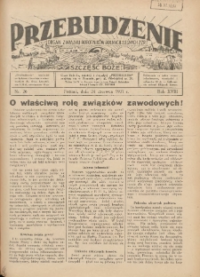 Przebudzenie: organ Związku Robotników Rolnych i Leśnych ZZP. 1937.06.24 R.18 Nr26