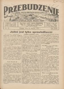 Przebudzenie: organ Związku Robotników Rolnych i Leśnych ZZP. 1937.08.12 R.18 Nr33