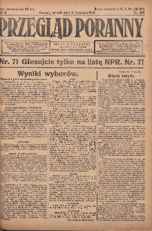 Przegląd Poranny: pismo niezależne i bezpartyjne 1922.11.07 R.2 Nr299