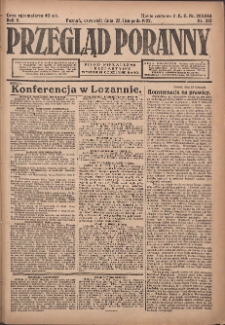 Przegląd Poranny: pismo niezależne i bezpartyjne 1922.11.23 R.2 Nr315