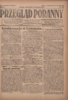 Przegląd Poranny: pismo niezależne i bezpartyjne 1922.11.24 R.2 Nr316