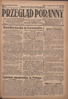 Przegląd Poranny: pismo niezależne i bezpartyjne 1922.11.25 R.2 Nr317