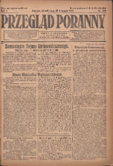 Przegląd Poranny: pismo niezależne i bezpartyjne 1922.11.28 R.2 Nr320