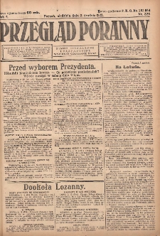 Przegląd Poranny: pismo niezależne i bezpartyjne 1922.12.03 R.2 Nr325