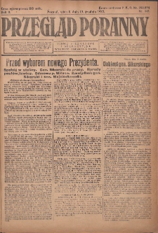 Przegląd Poranny: pismo niezależne i bezpartyjne 1922.12.19 R.2 Nr341