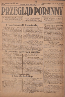 Przegląd Poranny: pismo niezależne i bezpartyjne 1922.12.27 R.2 Nr346