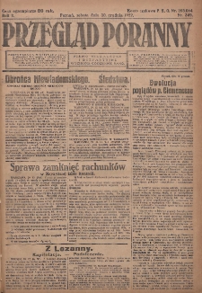 Przegląd Poranny: pismo niezależne i bezpartyjne 1922.12.30 R.2 Nr349