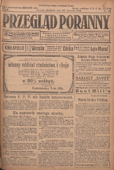 Przegląd Poranny: pismo niezależne i bezpartyjne 1924.01.20 R.4 Nr20
