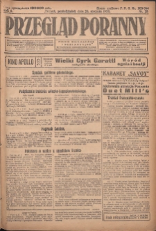 Przegląd Poranny: pismo niezależne i bezpartyjne 1924.01.28 R.4 Nr28