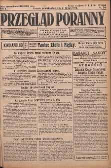 Przegląd Poranny: pismo niezależne i bezpartyjne 1924.02.04 R.4 Nr34