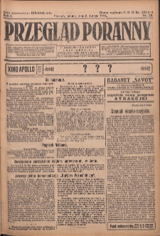 Przegląd Poranny: pismo niezależne i bezpartyjne 1924.02.08 R.4 Nr38