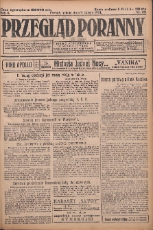 Przegląd Poranny: pismo niezależne i bezpartyjne 1924.02.09 R.4 Nr39
