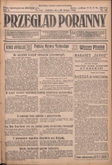 Przegląd Poranny: pismo niezależne i bezpartyjne 1924.02.10 R.4 Nr40