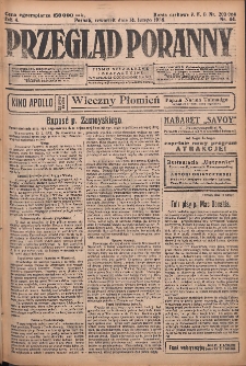 Przegląd Poranny: pismo niezależne i bezpartyjne 1924.02.14 R.4 Nr44