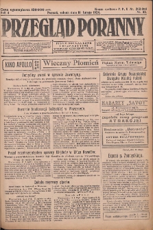 Przegląd Poranny: pismo niezależne i bezpartyjne 1924.02.16 R.4 Nr46