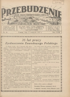 Przebudzenie: organ Związku Robotników Rolnych i Leśnych ZZP. 1937.11.11 R.18 Nr46