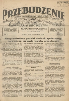 Przebudzenie: organ Związku Robotników Rolnych i Leśnych ZZP. 1939.01.12 R.20 Nr2