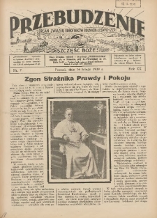 Przebudzenie: organ Związku Robotników Rolnych i Leśnych ZZP. 1939.02.16 R.20 Nr7
