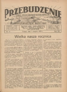 Przebudzenie: organ Związku Robotników Rolnych i Leśnych ZZP. 1939.08.03 R.20 Nr31