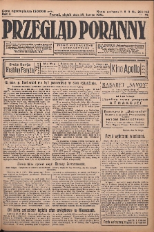 Przegląd Poranny: pismo niezależne i bezpartyjne 1924.02.29 R.4 Nr59
