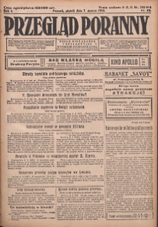 Przegląd Poranny: pismo niezależne i bezpartyjne 1924.03.07 R.4 Nr66