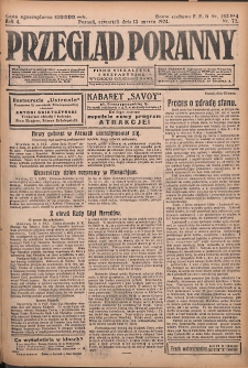 Przegląd Poranny: pismo niezależne i bezpartyjne 1924.03.13 R.4 Nr72