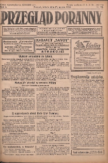 Przegląd Poranny: pismo niezależne i bezpartyjne 1924.03.15 R.4 Nr74