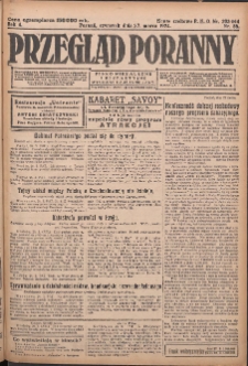 Przegląd Poranny: pismo niezależne i bezpartyjne 1924.03.27 R.4 Nr86