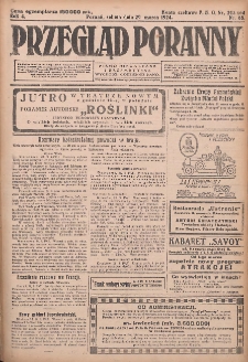 Przegląd Poranny: pismo niezależne i bezpartyjne 1924.03.29 R.4 Nr88