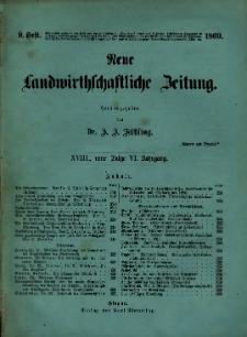 Neue Landwirtschaftliche Zeitung. R. 18. 1869, nr 9