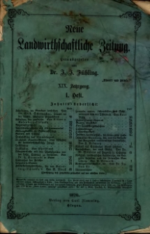 Neue Landwirtschaftliche Zeitung. Jg. 19 (1870), H. 1