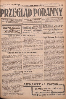 Przegląd Poranny: pismo niezależne i bezpartyjne 1924.04.24 R.4 Nr112