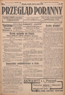 Przegląd Poranny: pismo niezależne i bezpartyjne 1924.05.13 R.5 Nr130