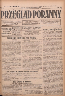 Przegląd Poranny: pismo niezależne i bezpartyjne 1924.05.16 R.4 Nr133