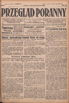 Przegląd Poranny: pismo niezależne i bezpartyjne 1924.05.21 R.4 Nr138