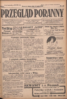 Przegląd Poranny: pismo niezależne i bezpartyjne 1924.05.24 R.4 Nr141