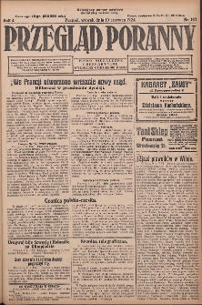 Przegląd Poranny: pismo niezależne i bezpartyjne 1924.06.10 R.4 Nr157