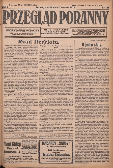 Przegląd Poranny: pismo niezależne i bezpartyjne 1924.06.17 R.4 Nr164