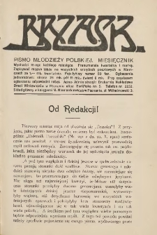Brzask: Pismo Młodzieży Polskiej. Miesięcznik 1911.11.15 R.1 Nr2